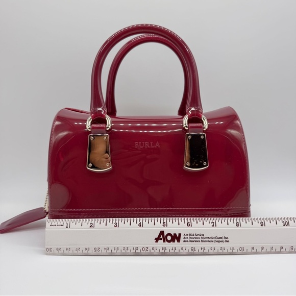 Furla Candy Jelly Satchel Bag – Burgundy, Gold Hardware – New - Picture 14 of 16